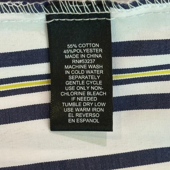 Mlle Gabrielle Striped Belted Shirt Dress Size Large - Picture 7 of 12